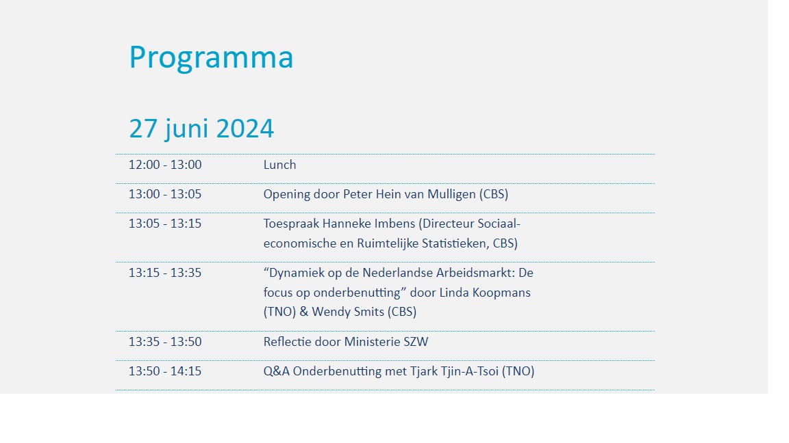 Dynamiek op de Nederlandse Arbeidsmarkt: de focus op onderbenutting